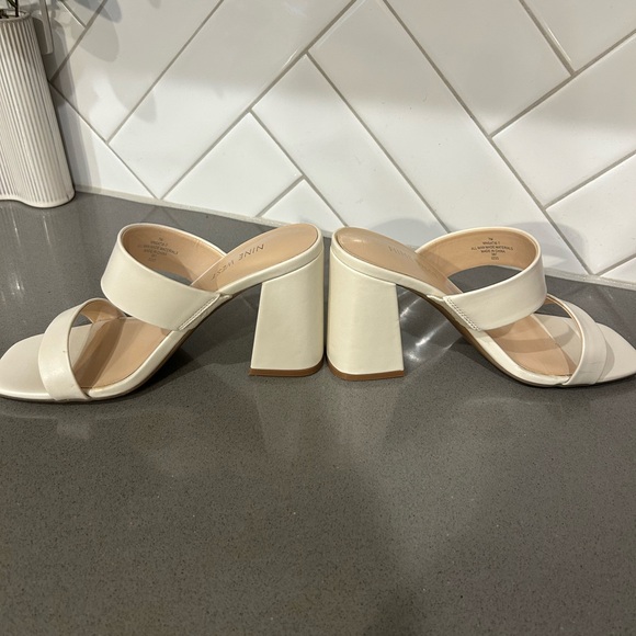Nine West Cream Mules for Women - Picture 3 of 8